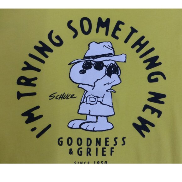 Hummel X Peanuts Snoopy "I'm trying something new" T-Shirt (Size M) - Picture 8 of 12